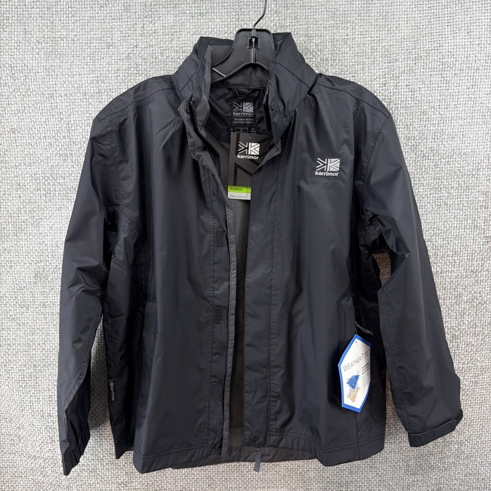 Karrimor Sierra Jacket Kids Size 12 Black Waterproof Weathertite Rain Shell